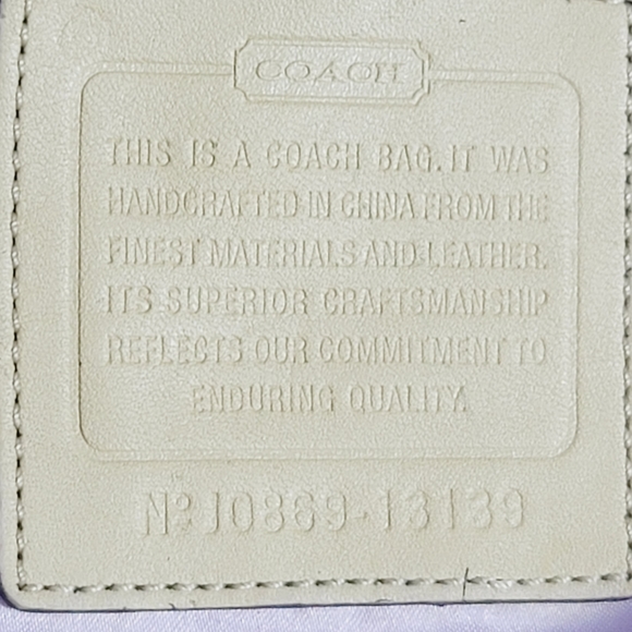 COACH SIGNATURE MONOGRAM KHAKI TOTE - Picture 9 of 12